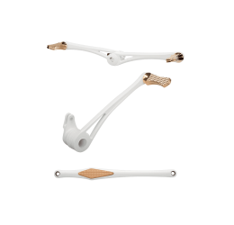 Kit completo Foot control family pack - white powder coat and brass