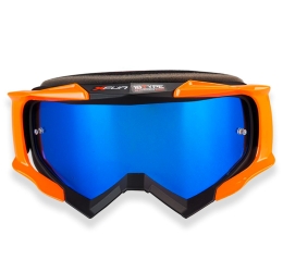 Goggles X FUN 18 Type Black/Orange Fluo con Lente Mirror Multi Layer