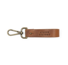 Leather keyclip brown