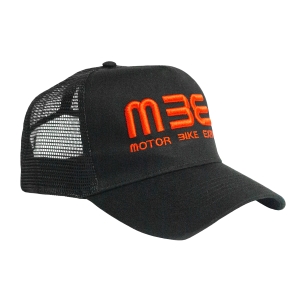 Cappellino Trucker MBE nero con logo rosso